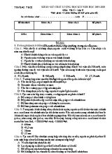 Đề khảo sát chất lượng học kỳ I môn Vật lý Lớp 8 - Năm học 2019-2020 (Có đáp án)